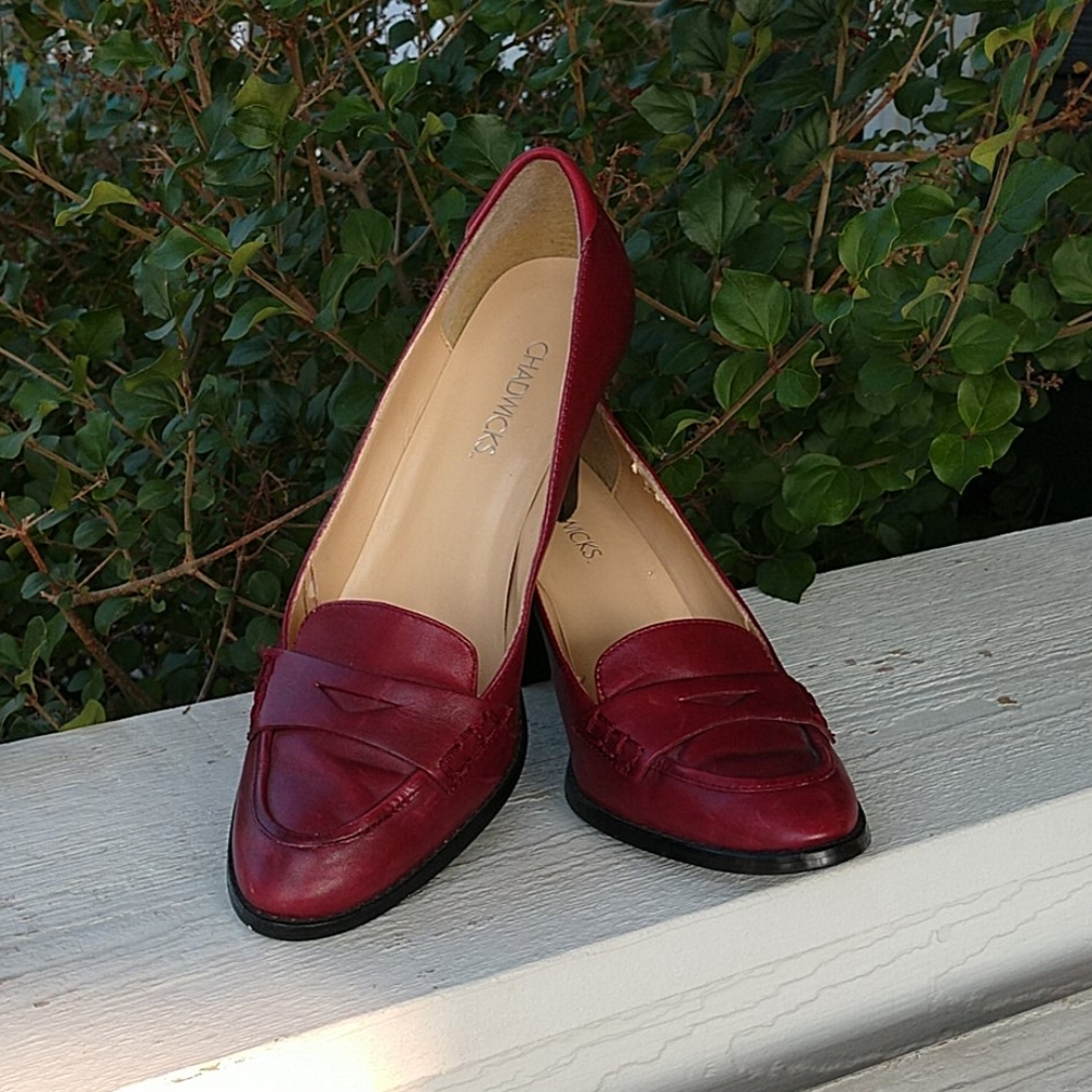 Chadwick Burgundy Loafer Styled Heels